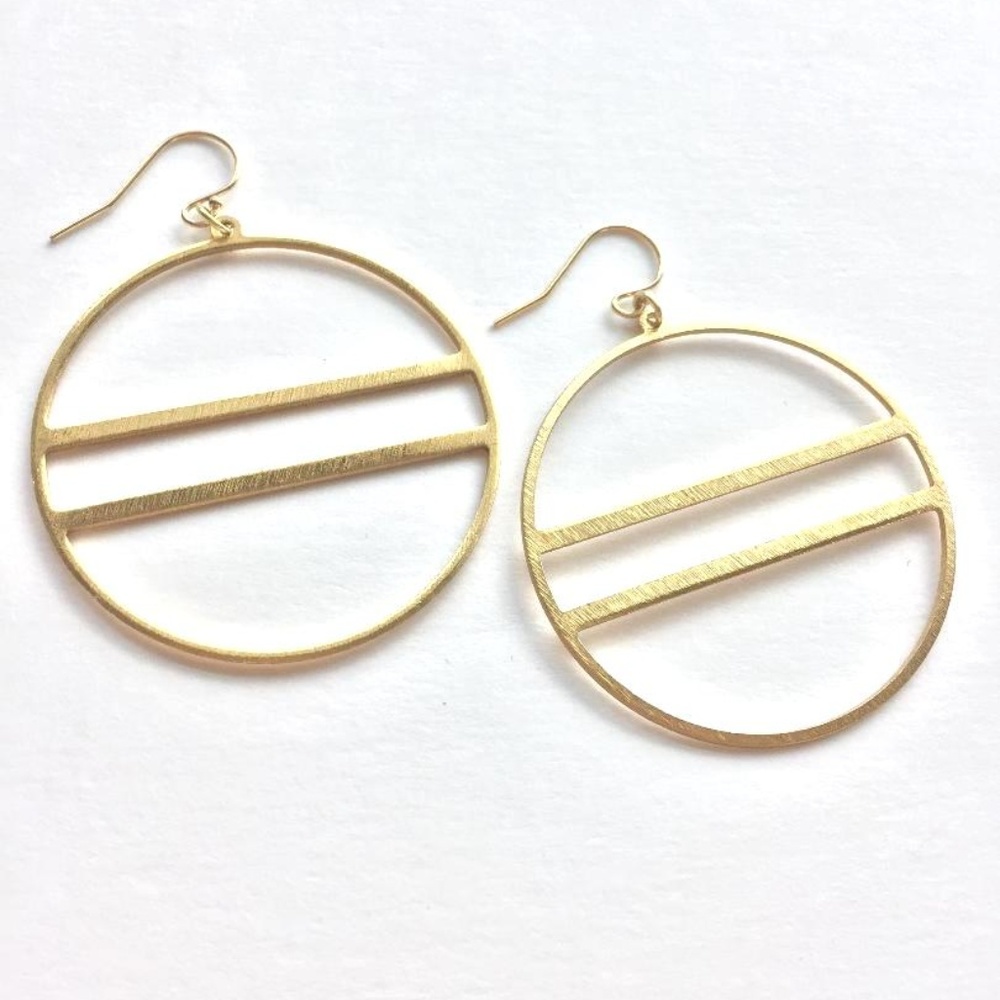 14K gold/sterling silver Modern Hoop Earrings